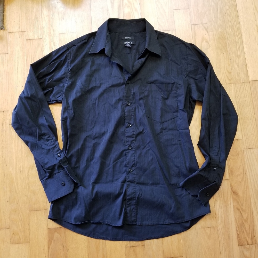 Bruno Stretch Pinstripe Button Down Shirt
